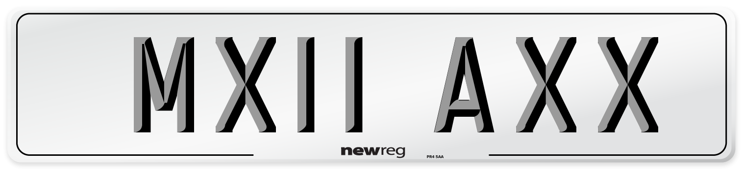 MX11 AXX Number Plate from New Reg